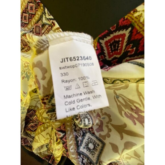 Bohemian Two-Piece Set Size Large Floral & Geometric Pattern Hippie Western Y2K - Picture 8 of 9